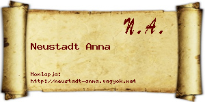Neustadt Anna névjegykártya